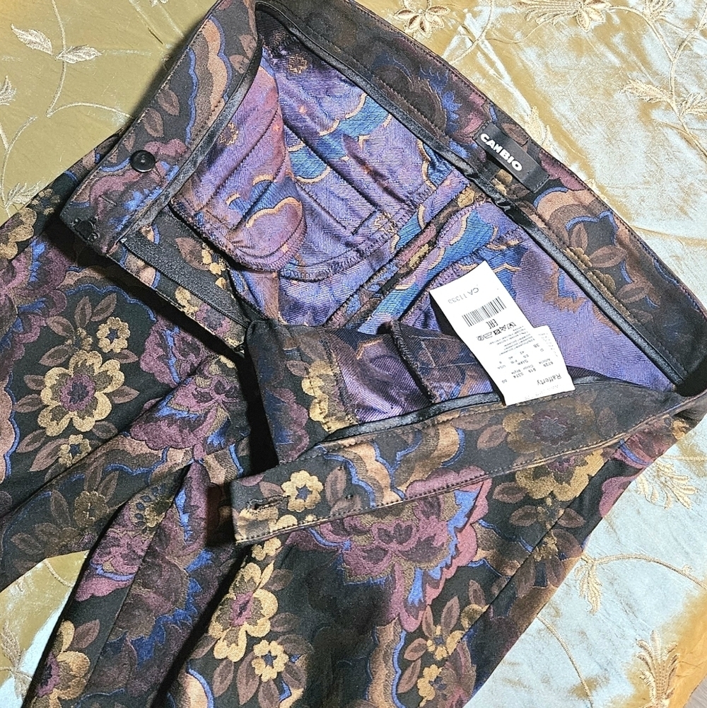 Stylish Brocade Print Pants - Picture 6 of 13